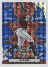 2022 Panini Mosaic Rookies Blue Camo Mosaic Prizm Seth Beer #201 0eq8