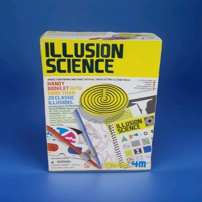 NOS (Open Box) Kidz Labs Illusion Science Kit 20 Exciting Illusions Tricks Book