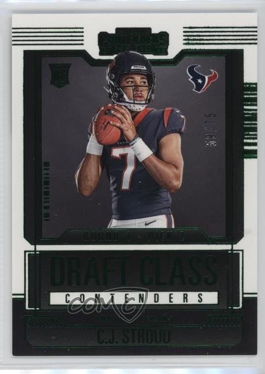2023 Panini Contenders Draft Class Green 59/75 CJ Stroud #5 Rookie RC uk2