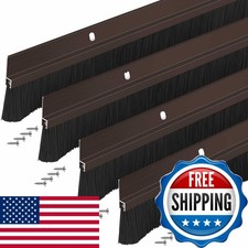 Gisafai 4 Pcs Aluminum Door Sweep 36 Inches Brown
