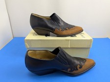 Vintage 80s Guess Georges Marciano Western Boots Brown Size 8 Ankle Boot Leather