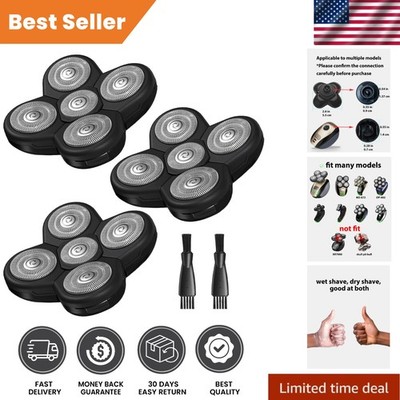 Durable 5-Blade Replacement Heads for Electric Shavers - Perfect for Bald Men
