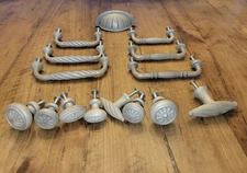 Lot of 15 Emtek Tuscany Collection Silver Patina Handles Pulls From A Display