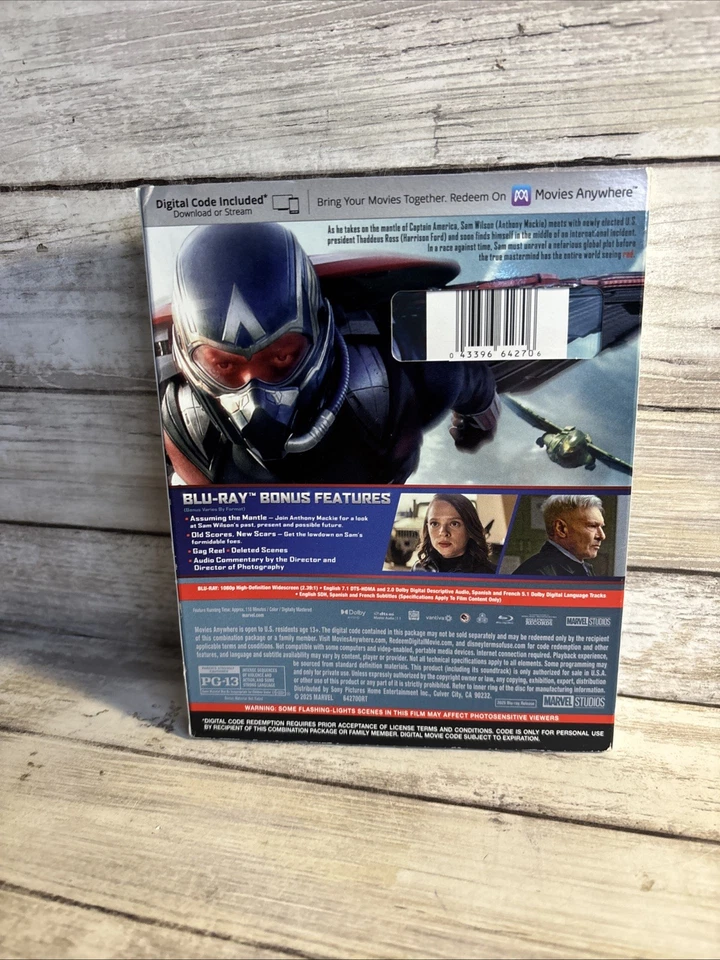 Captain America: Brave New World (Blu-ray) W/Slipcover No Digital Mint Disc - Image 3 of 4