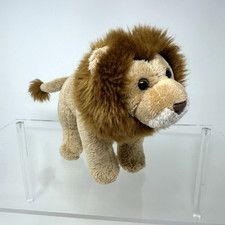 FAO Schwarz Lion Plush Stuffed Animal Brown Wild Cat Cub Cute Soft 8" Toys R Us