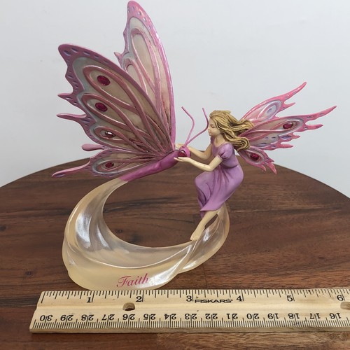 Winged Fairy and Butterfly Friend Faery Figurine FAITH - Read Description - Picture 7 of 9