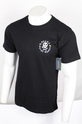 Roark Men's T Shirt Guideworks Skull Short Sleeve Staple Organic Black RT1176 - Picture 2 of 3