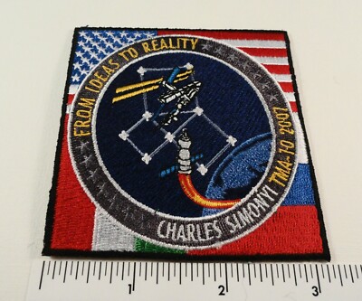 TMA-10 2007  Vintage NASA/BSA Patch: Charles Simonyi From Ideas to Reality