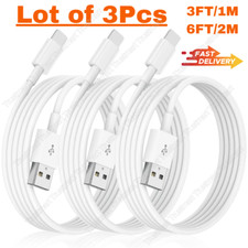 3-Pack USB Data Fast Charger Cable Cord For Apple iPhone 6 7 8 X 11 12 13 14 Pro