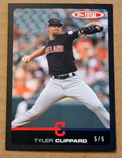 2019 Topps Total #448B Tyler Clippard Black Parallel 5/5 Made - Indians