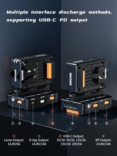ZGCINE VM-HS2 Hot Swap Płetwa rekina Dual Micro V-Mount Płyta akumulatorowa Podstawa adaptera - Zdjęcie 8 z 9
