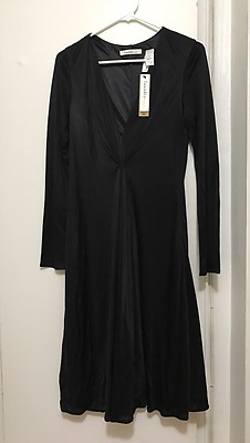 laundry by design black dress Laundry by Design Women's 3/4 Sleeve Ruched Maxi Dress Solid Black Size 8