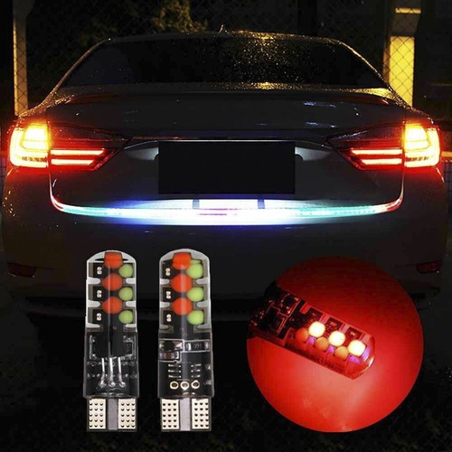 LED T10 Remote Control W5W Wedge RGB Color Changing Car Light Bulbs 6SMD 5050 - Picture 8 of 10