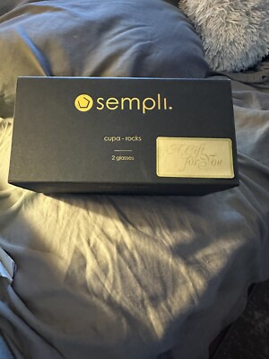 NIB 2 Sempli Cupa Rocks Whiskey Wine Swirl Glasses | eBay