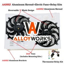 Fit 1970-1981 Chevy Camaro Monte Carlo G-Body Radiator Electric Fan+Shroud+Relay