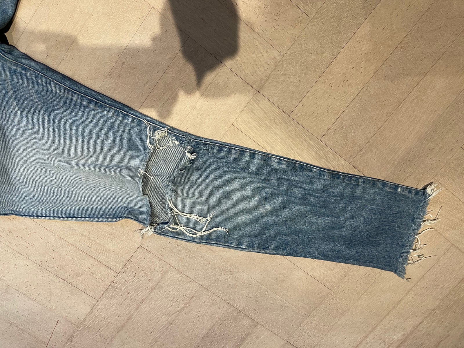 Denim grezzo strappato Saint Laurent Paris FW15 taglia 30