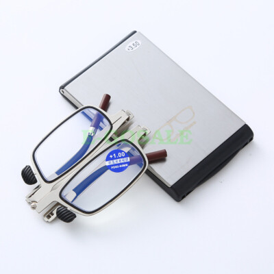 Anti-Blaulicht Ultra Titan schraubenlose Metall faltbare Lesebrille+1.0+4.0