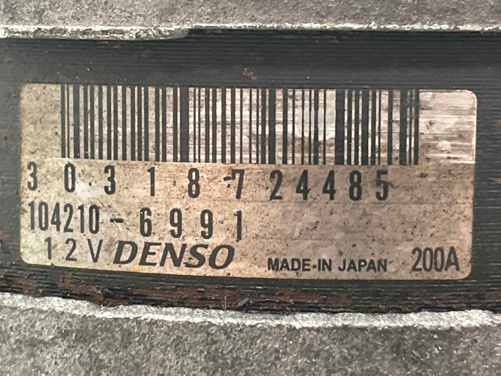 2017 Maserati Ghibli Alternator 12V 200 AMP Denso 61k Miles OEM 104210-6991