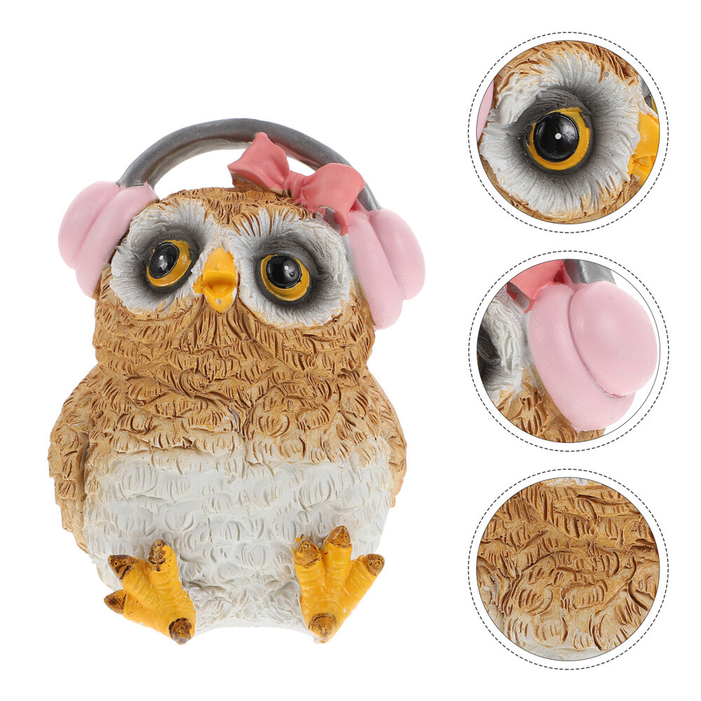Owl Resin Table Statue Decorative Ornament Sculpture for Home