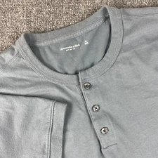 Abercrombie & Fitch Shirt XL Blue Henley Soft A&F Tee Collection S/S Men's