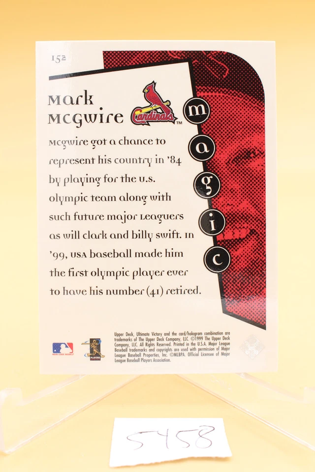 1999 (CARDINALS) Ultimate Victory #152 Mark McGwire NM+ - Image 2 of 2