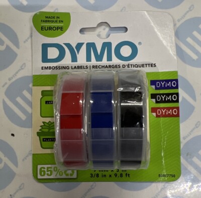 Dymo Omega Etikettendrucker Prägung Nachfüllband x 3 Farben