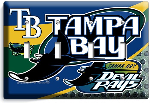 TAMPA BAY DEVIL RAYS BASEBALL TEAM LICHTSCHALTER STECKDOSE PLATTE MANN HÖHLE ZIMMER DEKOR - Bild 15 von 34