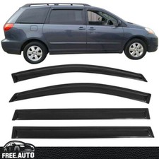 For 04-10 Toyota Sienna Acrylic Window Visor Rain Deflector Guard 4pcs Set For 04-10 Toyota Sienna Acrylic Window Visor Rain Deflector Guard 4pcs Set