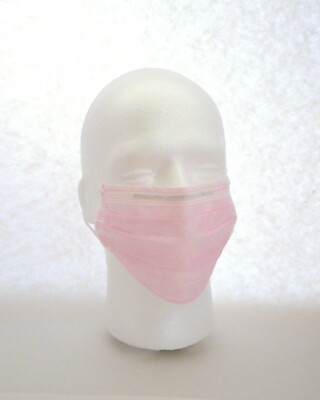 Disposable Face Masks (BFE 99%)Ear-Loop 3 Ply  Pink Color 50 pcs