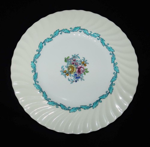 Minton ARDMORE Ivory & Turquoise S363 Dinner Plate, 10 5/8" Across