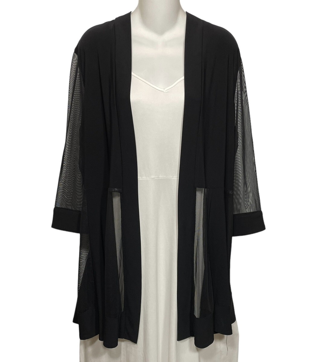 トップス andmary sheer ribbon cardigan black andmary sheer