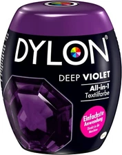 Dylon Fabric Dye Deep Violet Color & Fixative for 600g Fabric Dark Purple