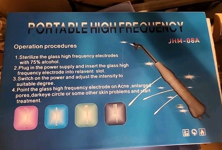 Portable High Frequency Skin Spot Machine with all accessories JHM