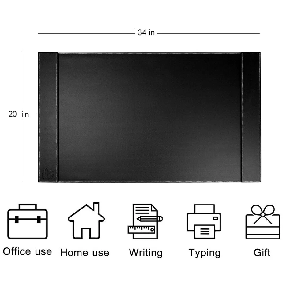 Luxury Leather Home Office Non-Slip Desk Blotter Writing Pad Mouse Mat 34" x 20" - Image 2 of 4