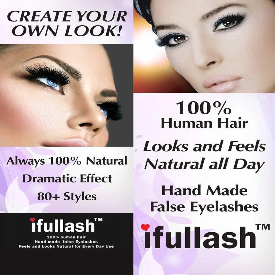 # 201 2003 2005 2017 Lote 1 3 6 12 pares de pestañas postizas cabello humano ifullah Foto 3 de 3