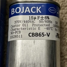 BOJACK 60 /5UF 6% MFD 370V/440V CBB65B Castro Oil Protected CAPACITOR NEW
