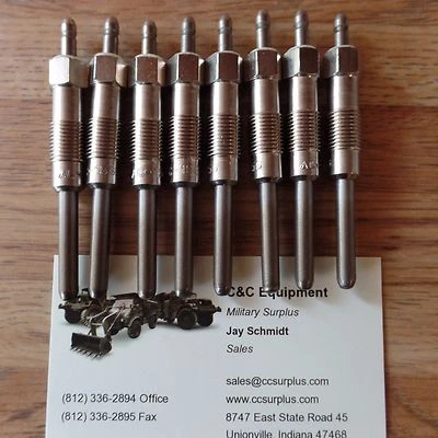 Humvee HMMWV Premium Dual Coil Glow Plugs 6.5L 6.2 Diesel Military m998 M1038 - Image 1 of 2