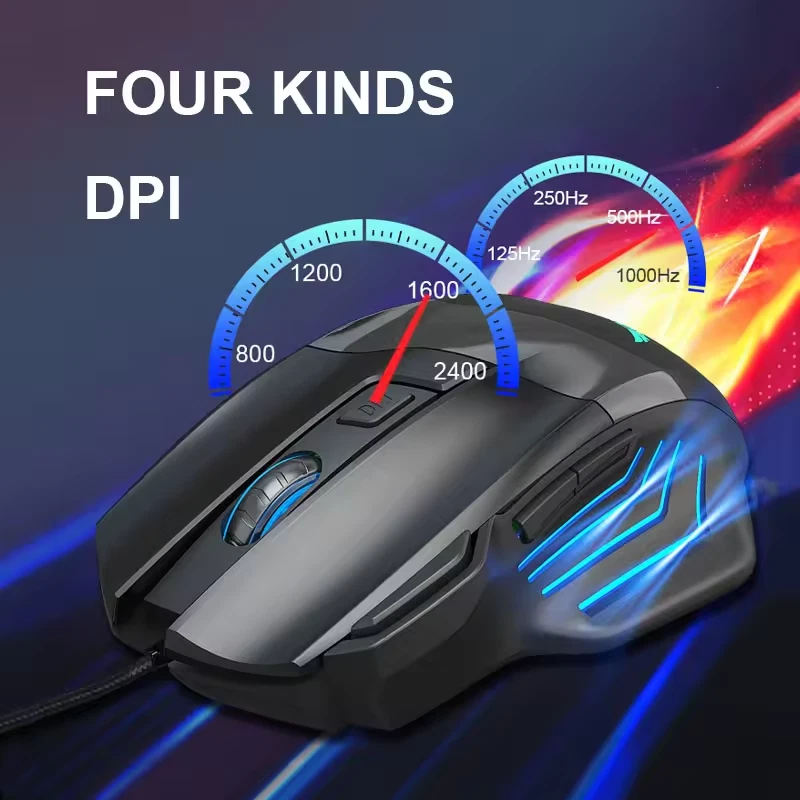 BAJEAL G5 Wired Gaming Mouse RGB – 7 Buttons, 2400 DPI, USB, Ergonomic, PC/Lapto - Image 3 of 4