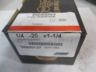 (011155P) 1/4-20 UNC 1-1/4'' Alloy Steel Hex Socket Cap Screw - Pack of 100