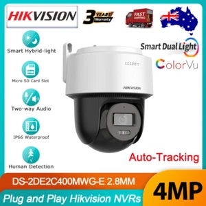 Hikvision 4MP Lumière hybride ColorVu IR POE IP caméra 2-Way Audio DS-2DE2C400MWG-E