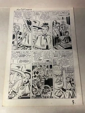 KID COLT #108 original comic art  1963 NEW YORK western STAN LEE COWBOY LADY