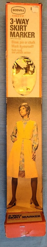 VINTAGE 1960s DRITZ 3-WAY SKIRT MARKER IN BOX WITH CHALK HEM MARKER