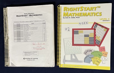 RightStart Mathematics Level C Lessons + Worksheets for Home Educators~Cotter