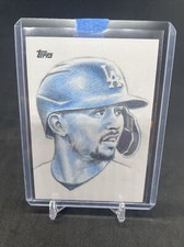 2023 topps baseball Sketch Mookie Betts 1/1 Todd Aaron Smith Dodgers Art