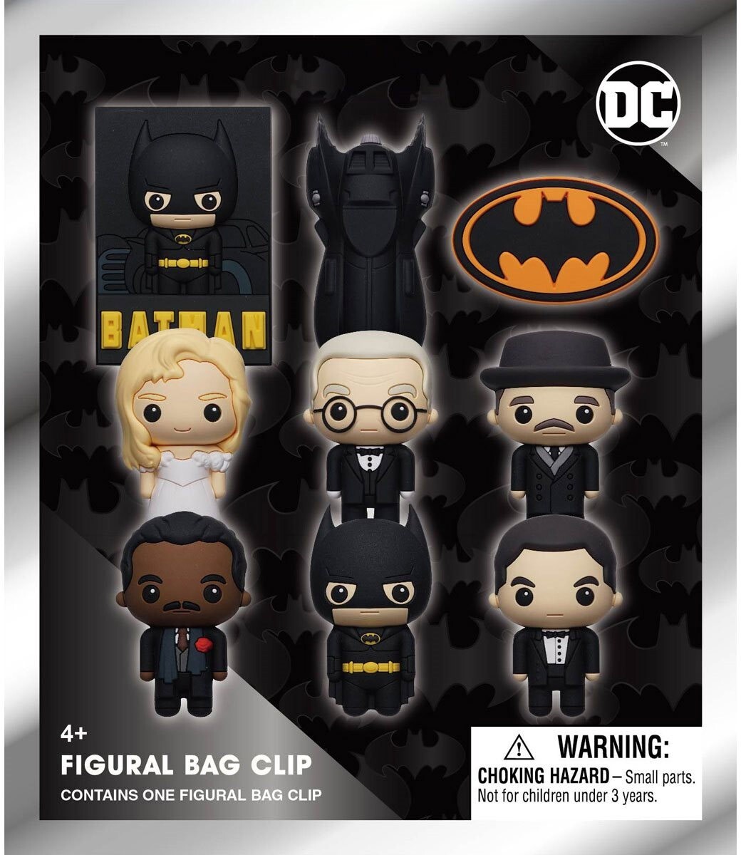 DC 3D Figural Foam Bag Clip Batman (1989) Pack [1 RANDOM Figure