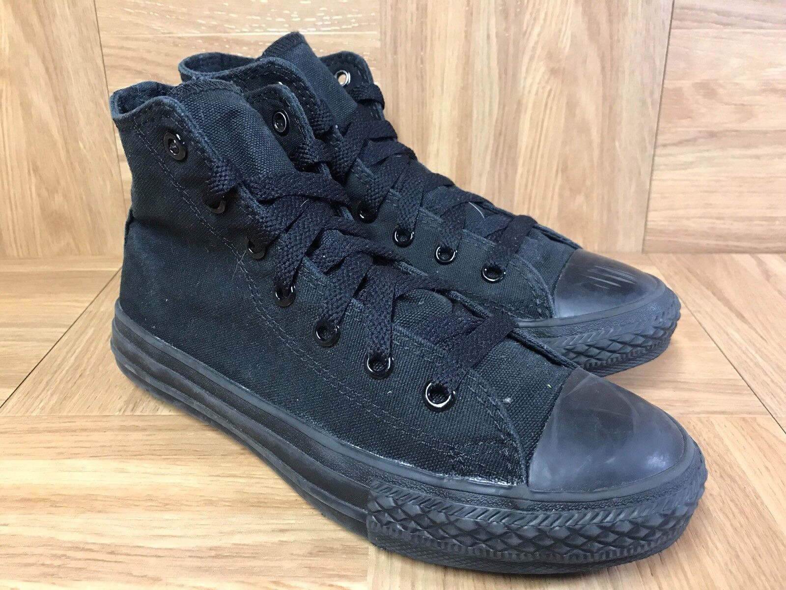 COOL🔥 Converse Chuck Taylor Kids Black Mono Blackout Chucks Sz 2Y Hi Top  Shoes | eBay