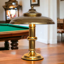 Klassische Sixties Billard Tischlampe Billard Salon Tischleuchte Messinglampe