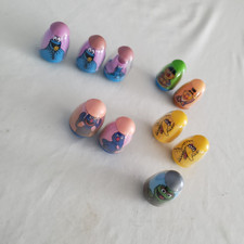 Lot Of 10 VTG Weeble Wobble Sesame Street Bert , Ernie, Oscar The Grouch , etc