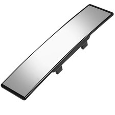 11.4in Convex Panoramic Car Rearview Mirror Anti-Glare Interior Clip-On Curve Pr