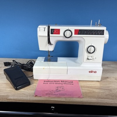 Elna 1010 Mechanical Sewing Machine With Foot Pedal WORKS